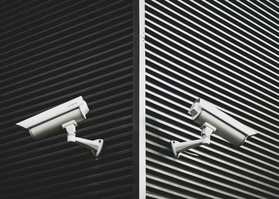 CCTV cameras on side of building