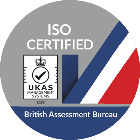 ISO Certified Icon - UKAS management systems. British Assessment Bureau ISO Certified Icon - UKAS management systems. British Assessment Bureau